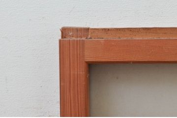 アンティーク建具　和モダンな雰囲気づくりにおすすめの横桟窓2枚セット(ガラス戸、引き戸、ガラス窓)(R-073945)