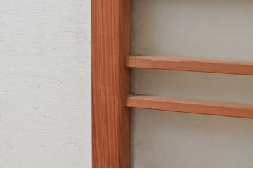 アンティーク建具　和モダンな雰囲気づくりにおすすめの横桟窓2枚セット(ガラス戸、引き戸、ガラス窓)(R-073945)