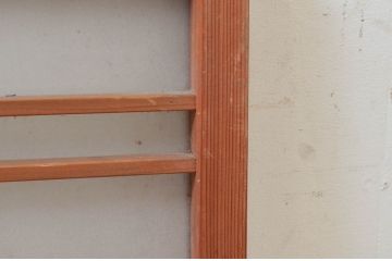 アンティーク建具　和モダンな雰囲気づくりにおすすめの横桟窓2枚セット(ガラス戸、引き戸、ガラス窓)(R-073945)