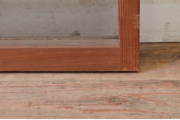 アンティーク建具　和モダンな雰囲気づくりにおすすめの横桟窓2枚セット(ガラス戸、引き戸、ガラス窓)(R-073945)