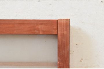アンティーク建具　和モダンな雰囲気づくりにおすすめの横桟窓2枚セット(ガラス戸、引き戸、ガラス窓)(R-073945)