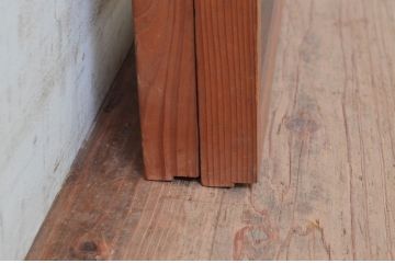 アンティーク建具　和モダンな雰囲気づくりにおすすめの横桟窓2枚セット(ガラス戸、引き戸、ガラス窓)(R-073945)