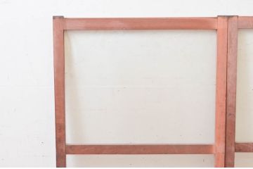 アンティーク建具　ノスタルジックな雰囲気溢れるガラス窓2枚セット(引き戸、ガラス戸)(R-073946)