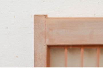 ビンテージ建具　両面ガラス　お洒落な雰囲気を演出する書院戸2枚セット(引き戸、ガラス戸、窓、ヴィンテージ)(R-073947)