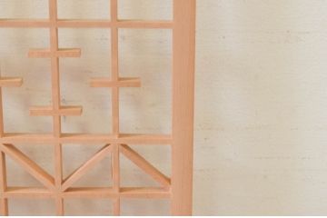 ビンテージ建具　珍しい透かし彫り入り　繊細な松竹梅デザインの意匠が素晴らしい書院戸4枚セット(引き戸、ガラス戸、窓、ヴィンテージ)(R-073948)