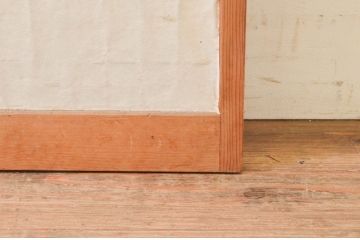 ビンテージ建具　組子のデザインがお洒落な障子付き書院戸4枚セット(障子戸、窓、引き戸、ヴィンテージ)(R-073949)