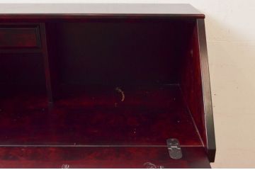 中古　九州民芸家具　深みのある色合いが美しいライティングビューロー(ワークデスク、簿記机、チェスト、在宅用、在宅ワーク用)(R-073954)