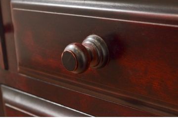 中古　九州民芸家具　深みのある色合いが美しいライティングビューロー(ワークデスク、簿記机、チェスト、在宅用、在宅ワーク用)(R-073954)