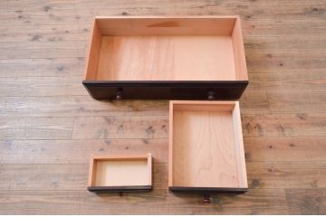 中古　九州民芸家具　深みのある色合いが美しいライティングビューロー(ワークデスク、簿記机、チェスト、在宅用、在宅ワーク用)(R-073954)