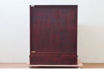 中古　九州民芸家具　深みのある色合いが美しいライティングビューロー(ワークデスク、簿記机、チェスト、在宅用、在宅ワーク用)(R-073954)