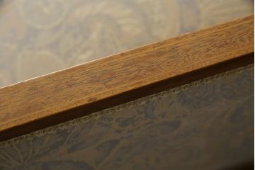 イタリアアンティーク　マホガニー材　象嵌入り　品のある佇まいが魅力的な2人掛けベンチソファ(アームソファ、二人掛け、2P)(R-073960)