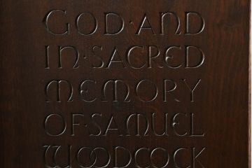 イギリスアンティーク　オーク材　上質な彫刻入りの豪華なレクターン(聖書台、講壇、説教台、見台、教会、カウンターテーブル、メニュー台、英国)(R-073968)
