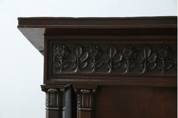 イギリスアンティーク　オーク材　美しい彫刻に注目!!　意匠を凝らした豪華レクターン　聖書台　(R-073968)