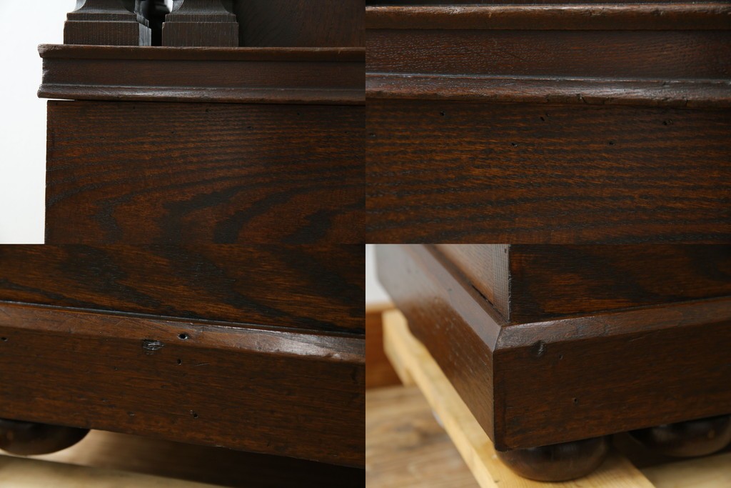 イギリスアンティーク　オーク材　美しい彫刻に注目!!　意匠を凝らした豪華レクターン　聖書台　(R-073968)