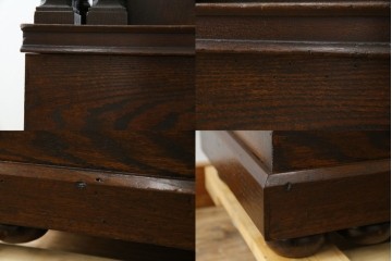 イギリスアンティーク　オーク材　美しい彫刻に注目!!　意匠を凝らした豪華レクターン　聖書台　(R-073968)