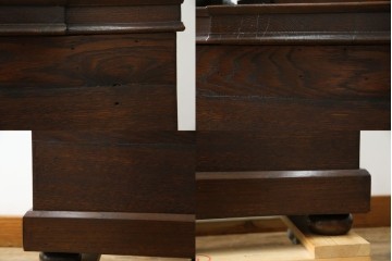 イギリスアンティーク　オーク材　美しい彫刻に注目!!　意匠を凝らした豪華レクターン　聖書台　(R-073968)