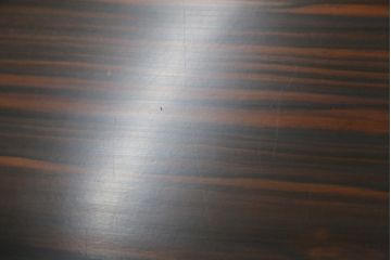 和製ビンテージ　唐木　黒檀(黒タン)材　力強い杢目が目を惹く文机(ローテーブル、座机、片袖机、ワークデスク、在宅用、在宅ワーク用、ヴィンテージ)(R-073976)