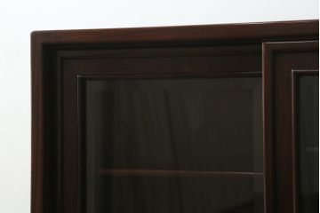 和製ビンテージ　唐木　花梨(カリン)材　和と洋どちらにも馴染むデザインが魅力のモダンな茶箪笥(収納棚、茶棚、戸棚、飾り棚、キャビネット、ヴィンテージ)(R-073977)
