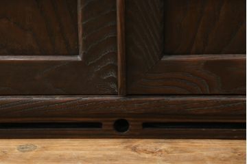 中古　高級品!!　国産　職人手作り　総栗材　内部桐材　浮造り仕上げが魅力のシックなライティングビューロー(座机、デスク、ワークデスク、簿記机、在宅用、在宅ワーク用)(R-073988)