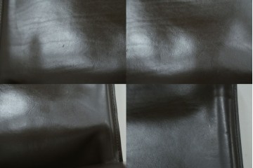 中古　Cassina(カッシーナ)　412　CAB　MARIO BELLINI(マリオベリーニ)　厚革製　背もたれのフィット感と抜群の座り心地が魅力!　シンプルモダンなアームレスチェア2脚　セット定価約52万8千円　(R-073994)