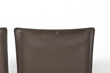 中古　Cassina(カッシーナ)　412　CAB(キャブ)　MARIO BELLINI(マリオベリーニ)　シンプルモダンな空間づくりに活躍するアームレスチェア2脚セット(ダイニングチェア、椅子、イス)(定価2脚で約52万8千円)(R-073995)