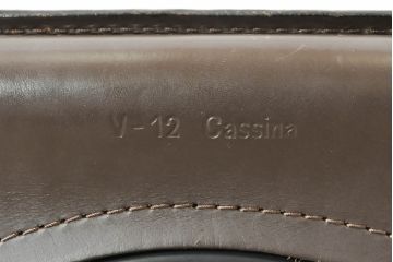 中古　Cassina(カッシーナ)　412　CAB(キャブ)　MARIO BELLINI(マリオベリーニ)　シンプルモダンな空間づくりに活躍するアームレスチェア2脚セット(ダイニングチェア、椅子、イス)(定価2脚で約52万8千円)(R-073996)