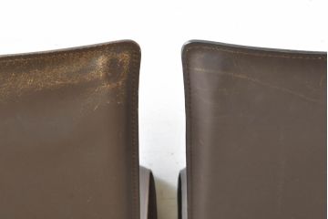 中古　Cassina(カッシーナ)　412　CAB(キャブ)　MARIO BELLINI(マリオベリーニ)　シンプルモダンな空間づくりに活躍するアームレスチェア2脚セット(ダイニングチェア、椅子、イス)(定価2脚で約52万8千円)(R-073997)