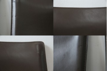 中古　Cassina(カッシーナ)　412　CAB　MARIO BELLINI(マリオベリーニ)　厚革製　背もたれのフィット感と抜群の座り心地が魅力!　シンプルモダンなアームレスチェア2脚　セット定価約52万8千円相当　(R-073997)