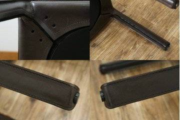 中古　Cassina(カッシーナ)　412　CAB　MARIO BELLINI(マリオベリーニ)　厚革製　背もたれのフィット感と抜群の座り心地が魅力!　シンプルモダンなアームレスチェア2脚　セット定価約52万8千円　(R-074001)