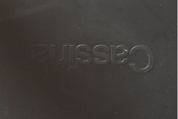 中古　Cassina(カッシーナ)　412　CAB(キャブ)　MARIO BELLINI(マリオベリーニ)　シンプルモダンな空間づくりに活躍するアームレスチェア2脚セット(ダイニングチェア、椅子、イス)(定価2脚で約52万8千円)(R-074001)