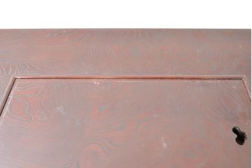 中古　美品　遠野民芸家具　美しい木目が魅力的な漆塗りの囲炉裏テーブル(長火鉢、木製火鉢、ダイニングテーブル、食卓、4人掛け)(定価約80万円)(R-074003)