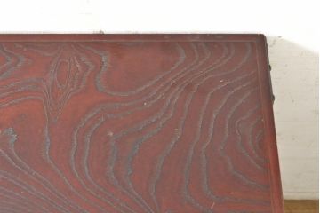 中古　美品　遠野民芸家具　美しい木目が魅力的な漆塗りの囲炉裏テーブル(長火鉢、木製火鉢、ダイニングテーブル、食卓、4人掛け)(定価約80万円)(R-074003)