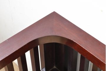 中古　遠野民芸家具　並べても分割しても使えるデザインが嬉しい畳ベンチ(長椅子、木製ベンチ、アームチェア、3人掛け)(R-074004)
