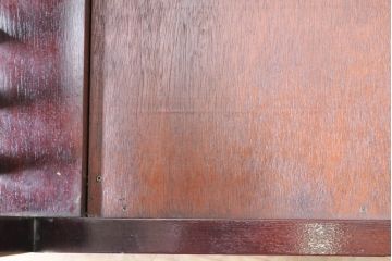 中古　遠野民芸家具　並べても分割しても使えるデザインが嬉しい畳ベンチ(長椅子、木製ベンチ、アームチェア、3人掛け)(R-074004)