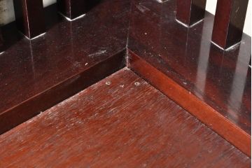 中古　遠野民芸家具　並べても分割しても使えるデザインが嬉しい畳ベンチ(長椅子、木製ベンチ、アームチェア、3人掛け)(R-074004)