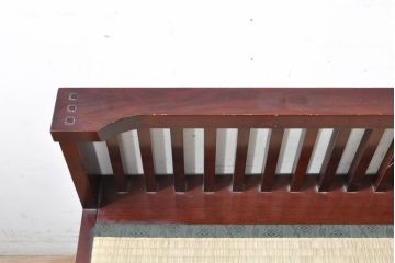 中古　遠野民芸家具　和の空間作りにおすすめの畳ベンチ(長椅子、木製ベンチ、3人掛け、4人掛け)(R-074005)