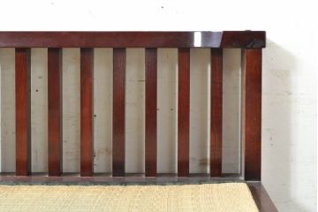 中古　遠野民芸家具　和の空間作りにおすすめの畳ベンチ(長椅子、木製ベンチ、3人掛け、4人掛け)(R-074005)