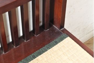 中古　遠野民芸家具　和の空間作りにおすすめの畳ベンチ(長椅子、木製ベンチ、3人掛け、4人掛け)(R-074005)