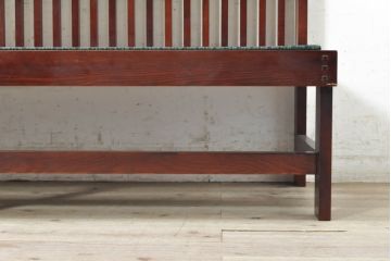 中古　遠野民芸家具　和の空間作りにおすすめの畳ベンチ(長椅子、木製ベンチ、3人掛け、4人掛け)(R-074005)