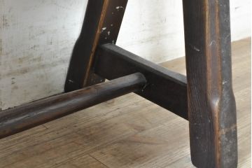 中古　飛騨産業　PROVINCIAL(プロヴィンシャル・プロビンシャル)　素朴な風合いが温かみのあるトリッスルベンチ(長椅子、板座チェア、ダイニングベンチ、飾り台)(定価約24万円)(R-074014)