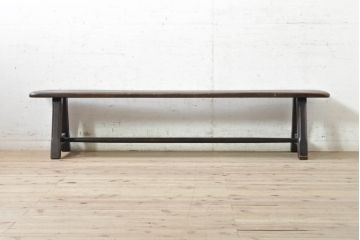 中古　飛騨産業　PROVINCIAL(プロヴィンシャル・プロビンシャル)　素朴な風合いが温かみのあるトリッスルベンチ(長椅子、板座チェア、ダイニングベンチ、飾り台)(定価約24万円)(R-074014)