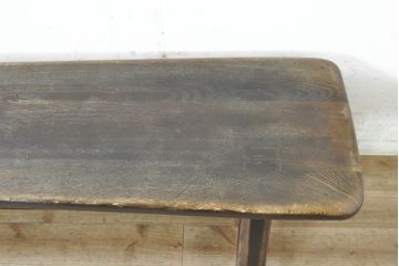 中古　飛騨産業　PROVINCIAL(プロヴィンシャル・プロビンシャル)　素朴な風合いが温かみのあるトリッスルベンチ(長椅子、板座チェア、ダイニングベンチ、飾り台)(定価約24万円)(R-074015)
