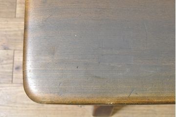 中古　飛騨産業　PROVINCIAL(プロヴィンシャル・プロビンシャル)　素朴な風合いが温かみのあるトリッスルベンチ(長椅子、板座チェア、ダイニングベンチ、飾り台)(定価約24万円)(R-074015)