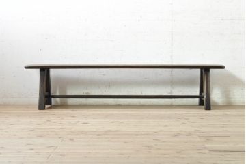中古　飛騨産業　PROVINCIAL(プロヴィンシャル・プロビンシャル)　素朴な風合いが温かみのあるトリッスルベンチ(長椅子、板座チェア、ダイニングベンチ、飾り台)(定価約24万円)(R-074015)