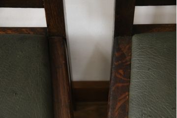 イギリスアンティーク　オーク材　どこか懐かしい雰囲気漂うダイニングチェア4脚セット(椅子、イス、英国)(R-074016)