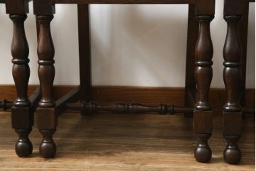 イギリスアンティーク　オーク材　どこか懐かしい雰囲気漂うダイニングチェア4脚セット(椅子、イス、英国)(R-074016)