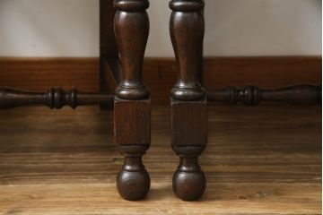 イギリスアンティーク　オーク材　どこか懐かしい雰囲気漂うダイニングチェア4脚セット(椅子、イス、英国)(R-074016)