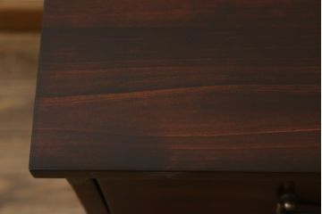 和製ビンテージ　美品!!　天板付きリメイク　前面欅(ケヤキ)材　漆塗り　艶のある木の色味と美しい杢目が魅力的なローボード(テレビ台、テレビボード、ローチェスト、収納箪笥、衣装箪笥、和タンス、引き出し、ヴィンテージ)(R-074017)