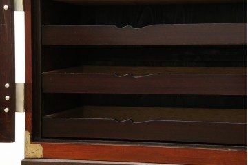 和製ヴィンテージ　美品!!　前面欅(ケヤキ)材　漆塗り　艶のある木の色味と美しい杢目が魅力的なローボード　(R-074018)