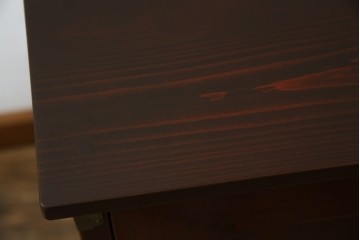 和製ヴィンテージ　美品!!　前面欅(ケヤキ)材　漆塗り　艶のある木の色味と美しい杢目が魅力的なローボード　(R-074018)